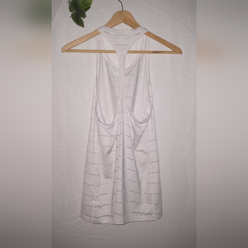 ATHLETA GAP White Striped Mesh Tank Top Size XSmall - Picture 3 of 4
